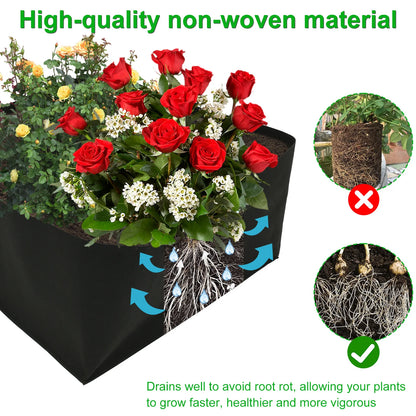 4/8 Gitter Garten erhöhte Pflanzbett Stoff erhöhtes Gartenbett Quadrat Felt Garten Blume Wachsen Bag Gemüse Pflanzer Topf