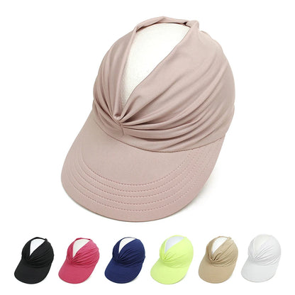 1pc Flexibler erwachsener Hut für Frauen Anti-UV-Breite Rand Visierhut Einfach zu tragen Reisekappen Mode Strand Sommersonnenschutz Hüte
