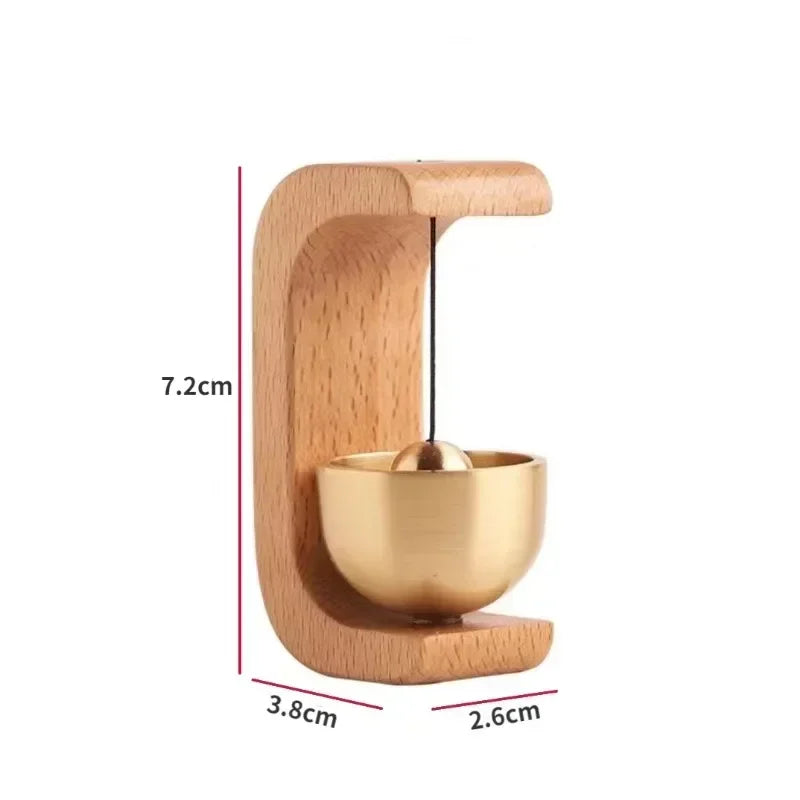 Wooden Wind Chimes Wireless  Doorbell Entrance Door Bell Decorative Wind Bell for Home Opening Hanging Decorations