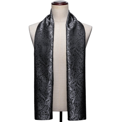 Divat selyem sál luxus band tervező férfiak nők fekete paisley kovácsolás bandanna flulard hangtompító pashmina barry. Wang A-1022