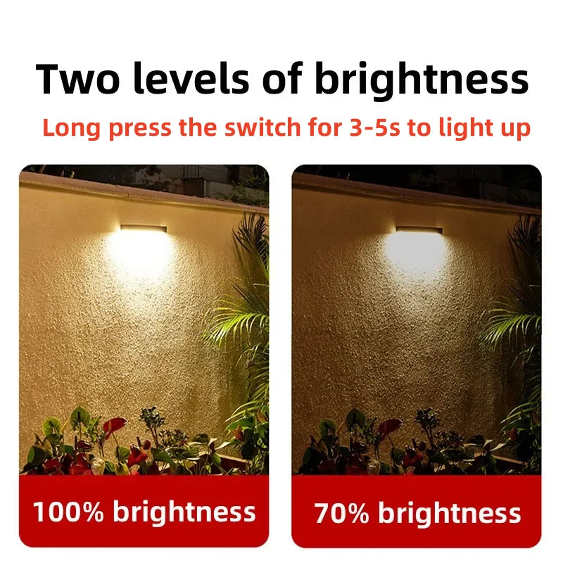 Solar LED Light Outdoor Waterproof Garden Decor Solar Powered Lamp Super Bright Villa Door Number Balcony Sunlight Wall Lights