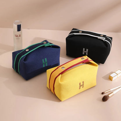 Jednoduché vodotěsné plátno make -up pouzdro módní kosmetické pouzdro pro ženy make -up organizátor toaletní taška cestovní kosmetická tašky