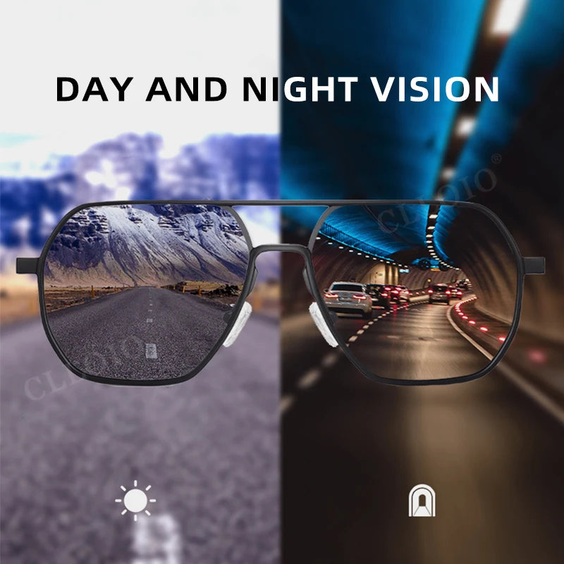Clloio New Fashion Aluminium Photochromic Sunglasses Men Femmes Polaris Sun Glasses Chameleon Anti-Glare Driving Oculos de Sol