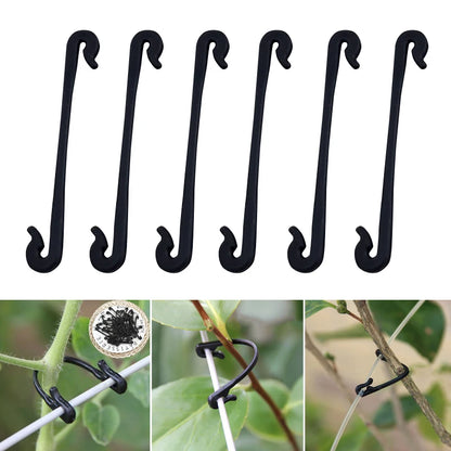 50pcs vinné upevňovací spony spony sponské spony pevné upevňovací nástroj Gronging Grafting Clip Clip Garden Rostlinová rostlina pevný háček držení háku