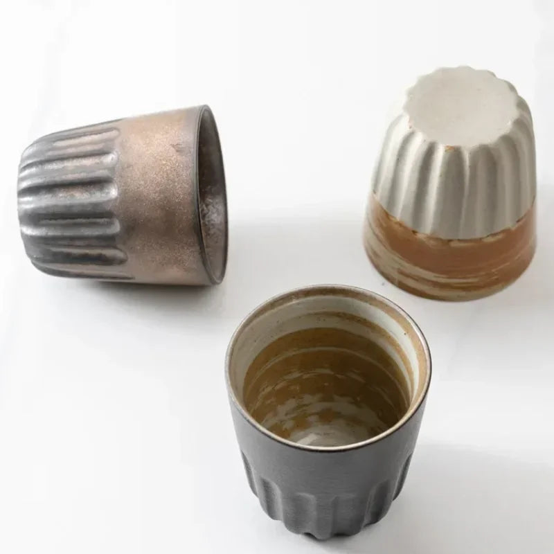 Restaurant Kiln Coffee Cup Ceramic Cup Office Mug Large Water Cup Japanese Simple Gradient Cup Beverage Utensils Kitchen