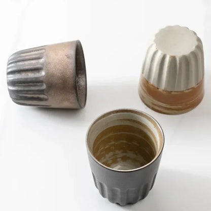 Restaurant Kiln Coffee Cup Ceramic Cup Office Mug Large Water Cup Japanese Simple Gradient Cup Beverage Utensils Kitchen