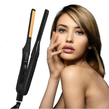 2 in 1 bigodino dritto da bigottano in ferro ceramico corto capelli corti per uomini e donne piastra a barba