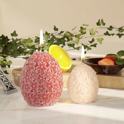 3d sfera formă de lumânări mucegaiuri cu flori trandafiri mucegai de silicon