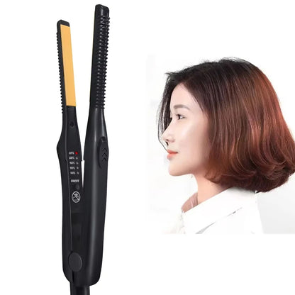 2 in 1 bigodino dritto da bigottano in ferro ceramico corto capelli corti per uomini e donne piastra a barba