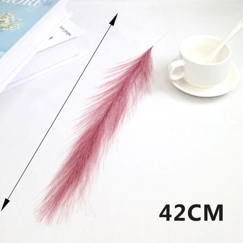 10pcs Ins Style Reed Fałszywe rośliny sztuczne pampas trawa kwiat DIY Wedding Bouquet Boho Domowe dekoracje ogrodowe Dekoracja balkonu