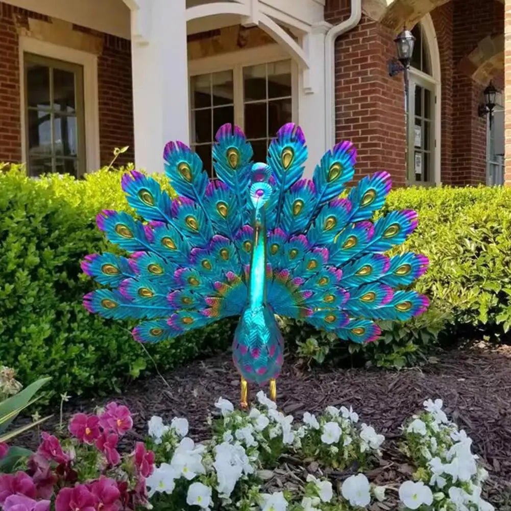 Peacock Sculpture Formă viu Statuie Peacock Peacock Anti-Oxidare Decorare Grădină Rezistentă la Wear Ornament Peacock