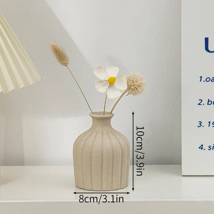 White Ceramic Vase Modern Decorative Vase for Pampas Grass Minimalist Flower Vases for Centerpiece Wedding Office Home Decor
