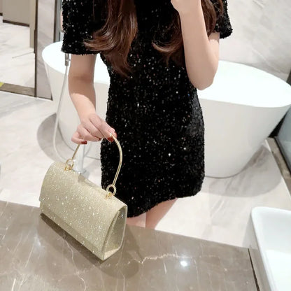 Bolso de embrague de boda brillante para mujeres chicas Glitter Bolso de hombro Bolsa de boda Bolso de citas Bolso de noche.