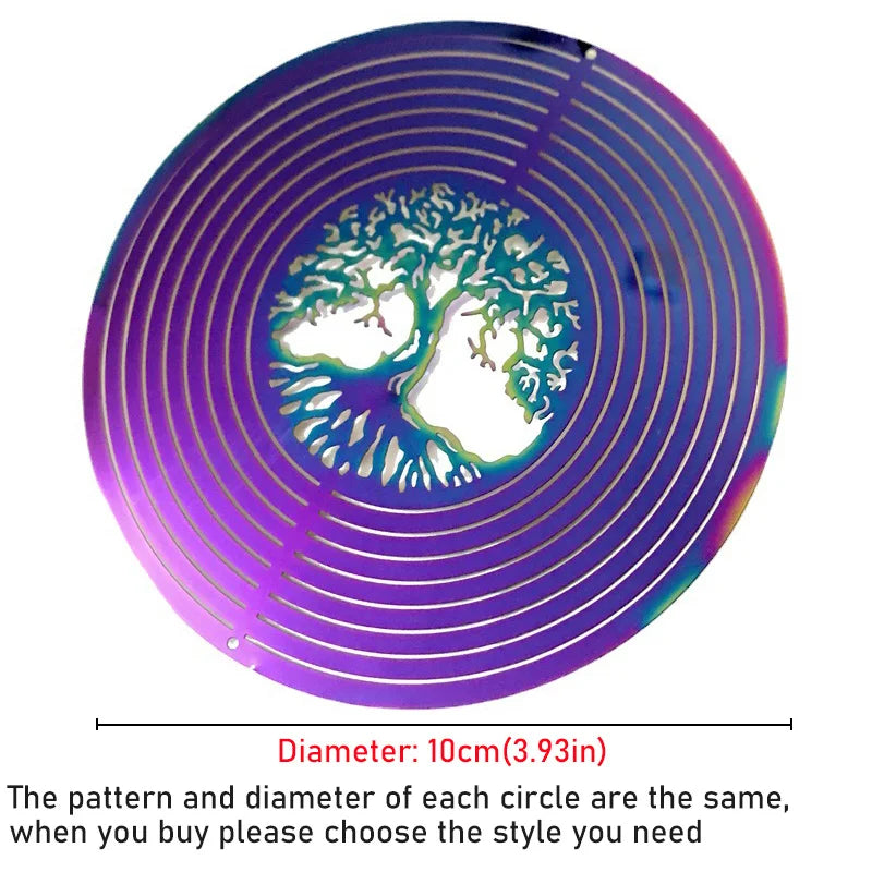 3d rotierende Wind Chimes Tree of Life Wind Spinner Glocke für Wohnkultur ästhetischer Garten Hängende Dekoration im Freien Windchimes Set Set