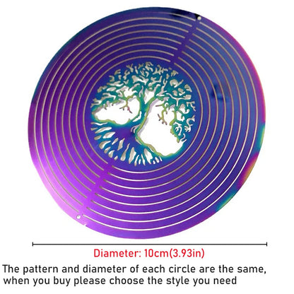 3d rotierende Wind Chimes Tree of Life Wind Spinner Glocke für Wohnkultur ästhetischer Garten Hängende Dekoration im Freien Windchimes Set Set
