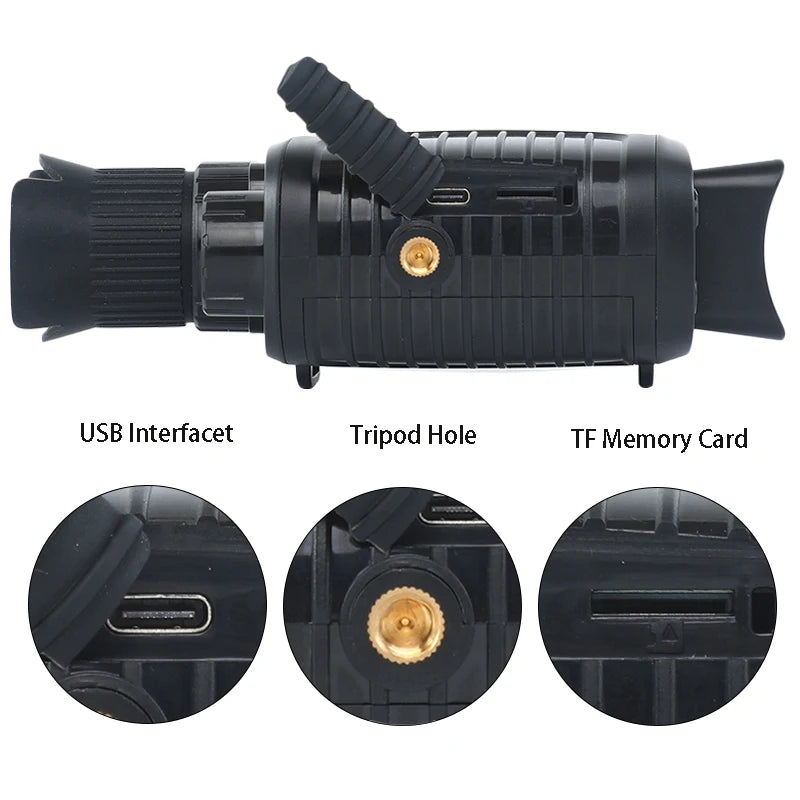 HD innrautt nætursjón tæki R7 5x Zoom Digital Monocular Telescop