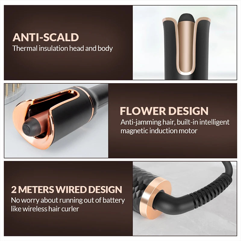 Automatikisht flokë curler automatik automatik i valës looper rrokullisje ferro me onde me onde mjetesh curl curl mjetin unazor rul elektrik kaçurrel hekuri