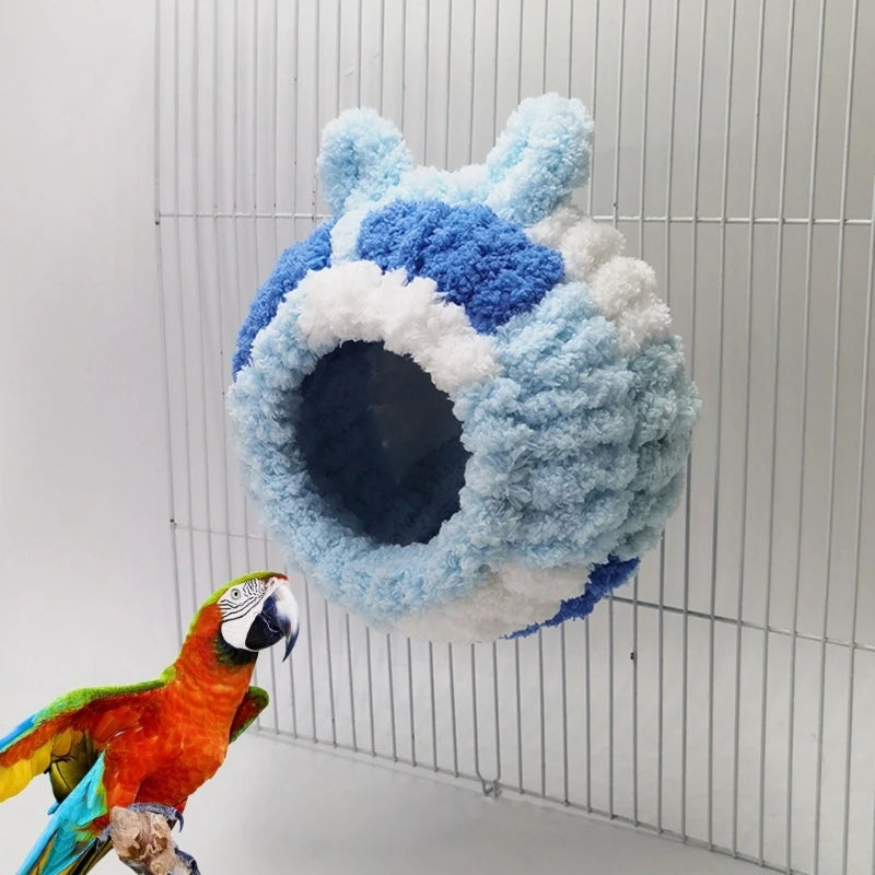 Fuglar hreiður páfagaukar Plush Nest Hanging Tree Hous