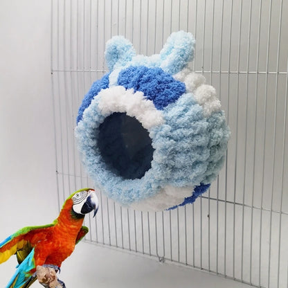 Fuglar hreiður páfagaukar Plush Nest Hanging Tree Hous