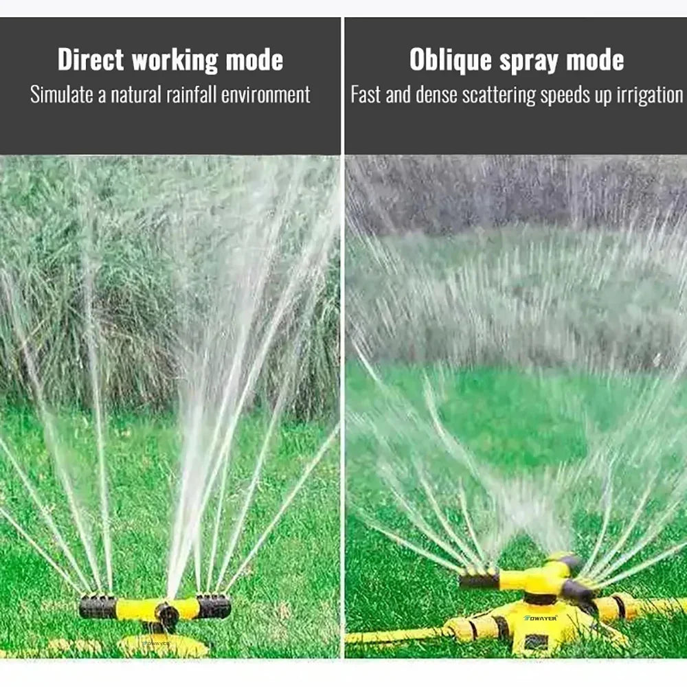 360 Grad Automatisch rotierender Garten Rasensprinkler Yard Garten große Flächenabdeckung Wasser Sprinkler Bewässerung Wassersprühgerät