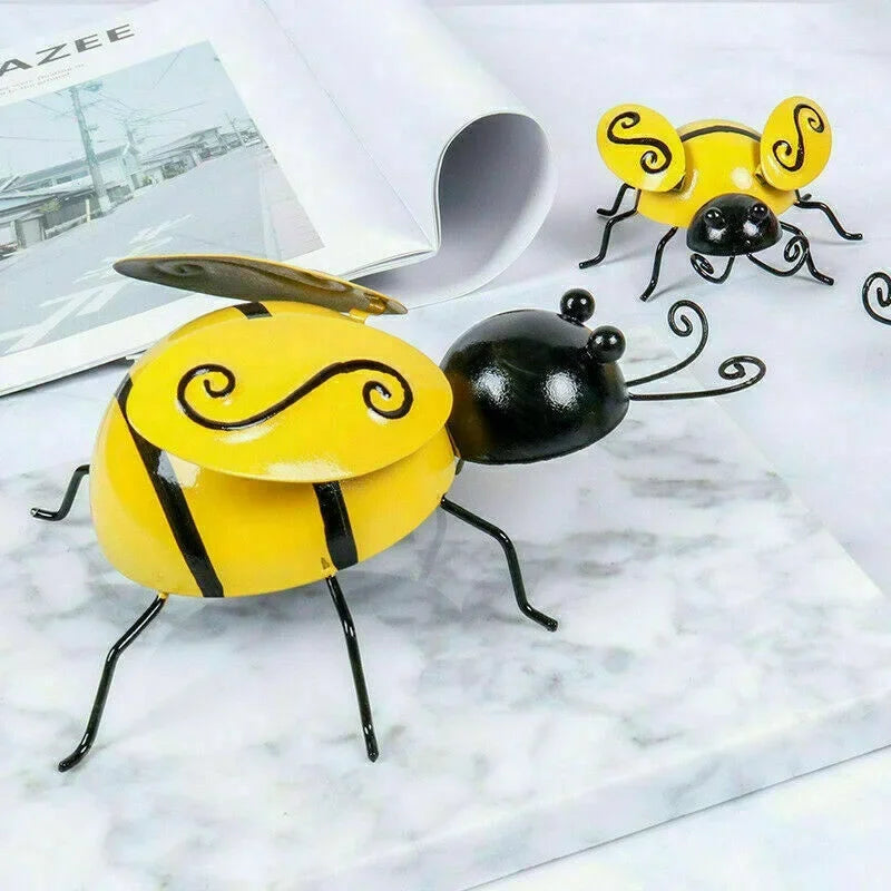 1/4pc set dekoracyjne metalowe figurki pszczoły Art Home Dekoration