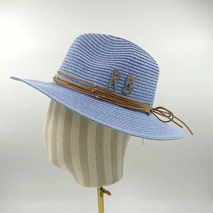 2023 RB Rhinestone Straw Hat