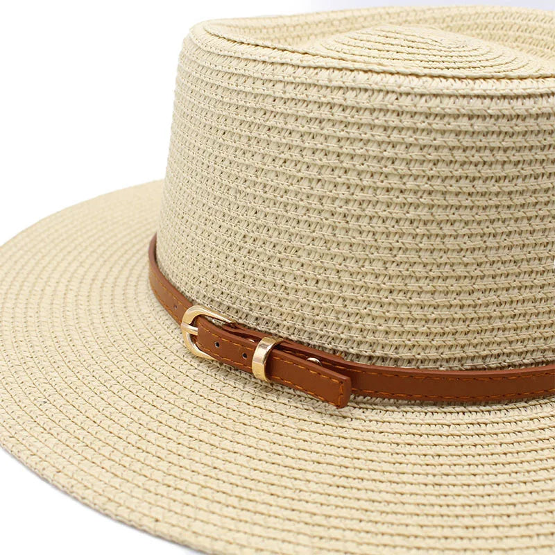 2022 leto nový štýl Slaw Hats Outdoor Sunshade Wide Brim Flat Top Fedora Klobúky pre ženy a mužov Fedora Slaw Caps
