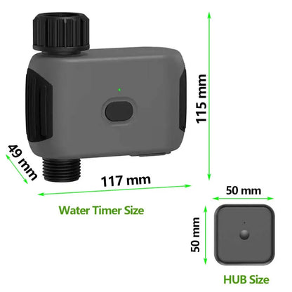 Ny design 4 AA BATERY POWERED Garden Smart Irrigation WiFi Automatisk vanning Vanntimer Bruk Tuya Smart Life App