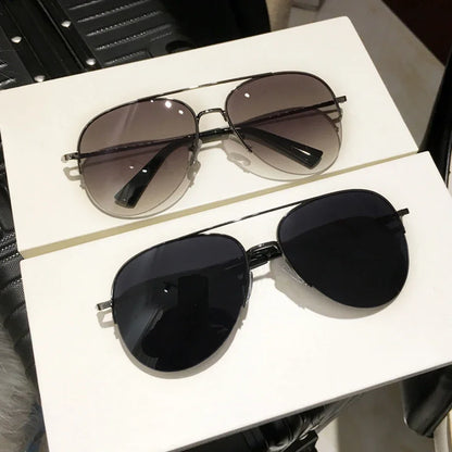 Sluneční brýle módního gradientu pro muže Big Frame Pilot Sun Glasses Design Anti-Reflext Lunette de Soleil Homme UV400 (bez krabice)