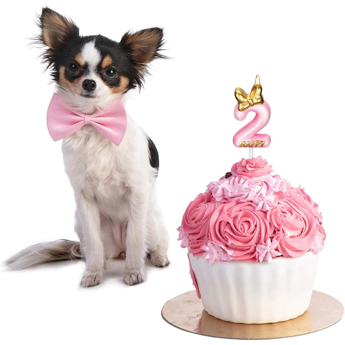 Candle Pink Birthday Candle Girl Happy Birthday Tort Topper Celebration Celebration ANESUNIONS ANNIOBARZY Partyjne materiały imprezowe (numer 2)
