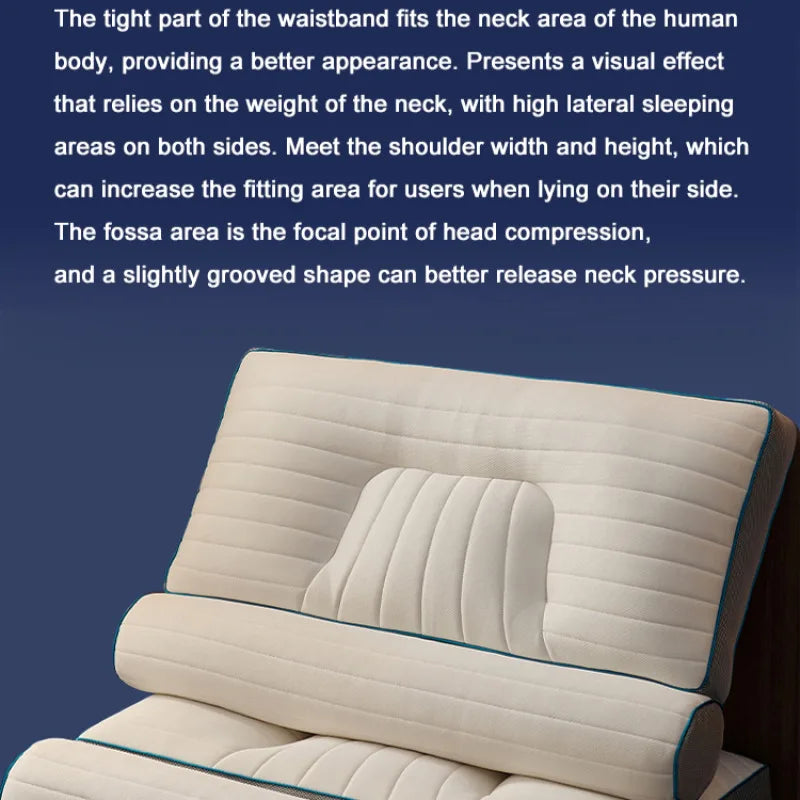 Oreiller anti-traction Protection du sommeil à la maison Spine cervicale Spine Cylindrical Sangué + Feuille de latex + Plume Ultra-Fine Oreiller unique