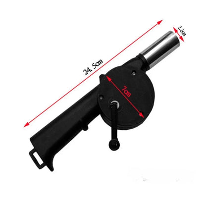 Hand betriebene Gebläse Hand BBQ Lüfter Outdoor Grillen Luftgebläse für Grillpicknick Handbuch Grill BBQ Lüfter Fire Bellows BBQ Tools
