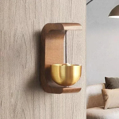 Wooden Wind Chimes Wireless  Doorbell Entrance Door Bell Decorative Wind Bell for Home Opening Hanging Decorations