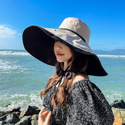 Femmes grandes plage de plage Sun Sun Summer Double côté côté solde pêcheur Caps de chapeau pour femmes chapeaux de seau de soleil pour femmes