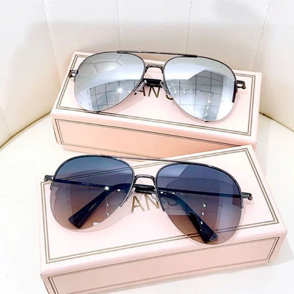 Sluneční brýle módního gradientu pro muže Big Frame Pilot Sun Glasses Design Anti-Reflext Lunette de Soleil Homme UV400 (bez krabice)