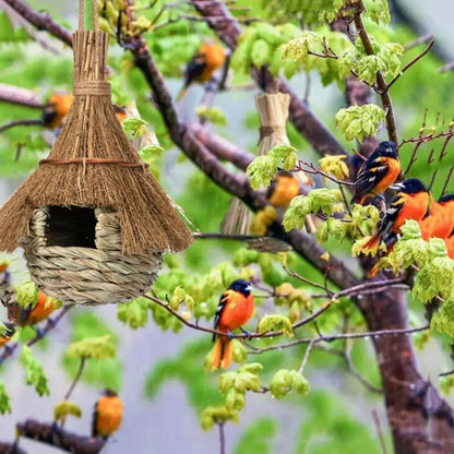 Hangable Natural Grass Bird Nest Bird's Nest Kooi Huis Vorm Gras Bird Huis Handgeweven Hangende Hummingbird House Lawn