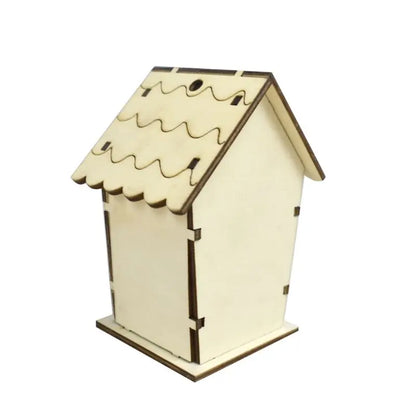 Nid de maison d'oiseau en bois naturel pour créatif bricolage artisanat à la main