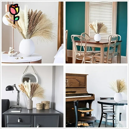 120 copë Lule të thata Pampas Pampas Bouquets Boho Dekora e Dasmës së Luleve të Luleve Artificiale Busha