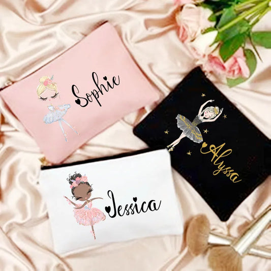 Vajza Vajza Baganta Kozmetike Emri i Personalizuar Pajisjet Furnizime Storage Pouch Udhëtimi Tualeti Tualeti Pake