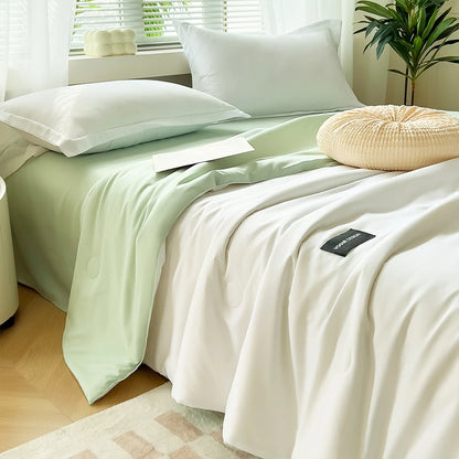 YanYangTian Solid color Spring Summer quilt blanket bed cover two-sided quilted comforter 150 200 single bed king queen