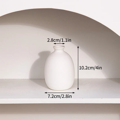 White Ceramic Vase Modern Decorative Vase for Pampas Grass Minimalist Flower Vases for Centerpiece Wedding Office Home Decor