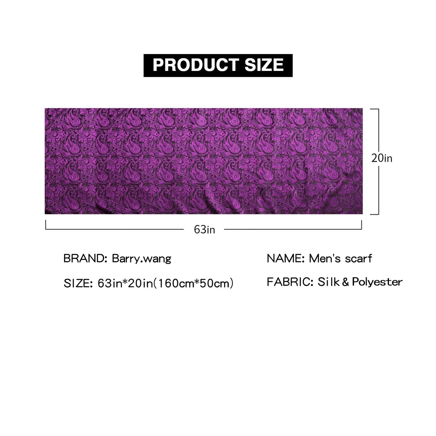 Divat selyem sál luxus band tervező férfiak nők fekete paisley kovácsolás bandanna flulard hangtompító pashmina barry. Wang A-1022
