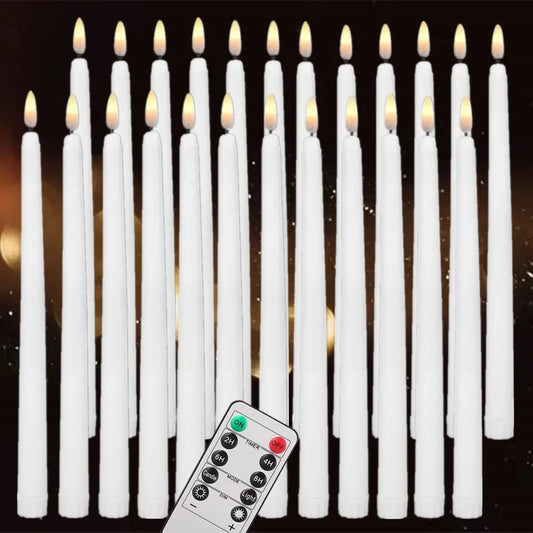 Candele a conici senza fiamma a LED 6.5/11 "Candele da bricking ficcelli a batteria per arretrati elettrici per arredamento per la casa per matrimoni