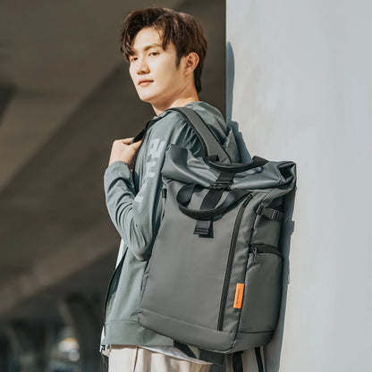 Tangcool Men de grande capacité 15,6 "sac à dos ordinateur portable multifonction Roll Top de voyage Sac de voyage pour l'homme.