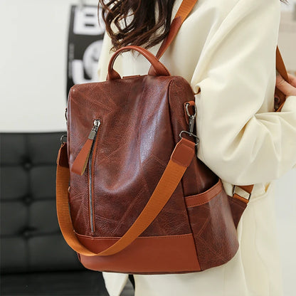2023 New Hot Women's Backpack Designer de alta qualidade Couro macio Moda simples Moda Backpack Sacos de ombro antitheft de grande capacidade