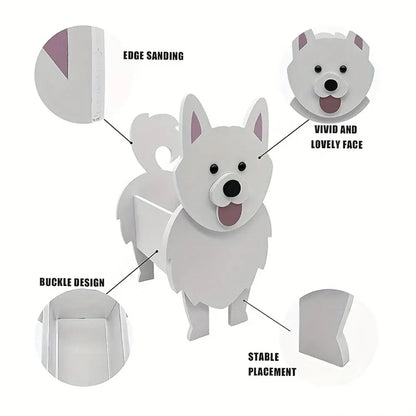 Hage blomster potte søt hundeformet planter samoyed labrador shepherd dog vase pots pvc hjem utendørs hage dekor blomsterpotter