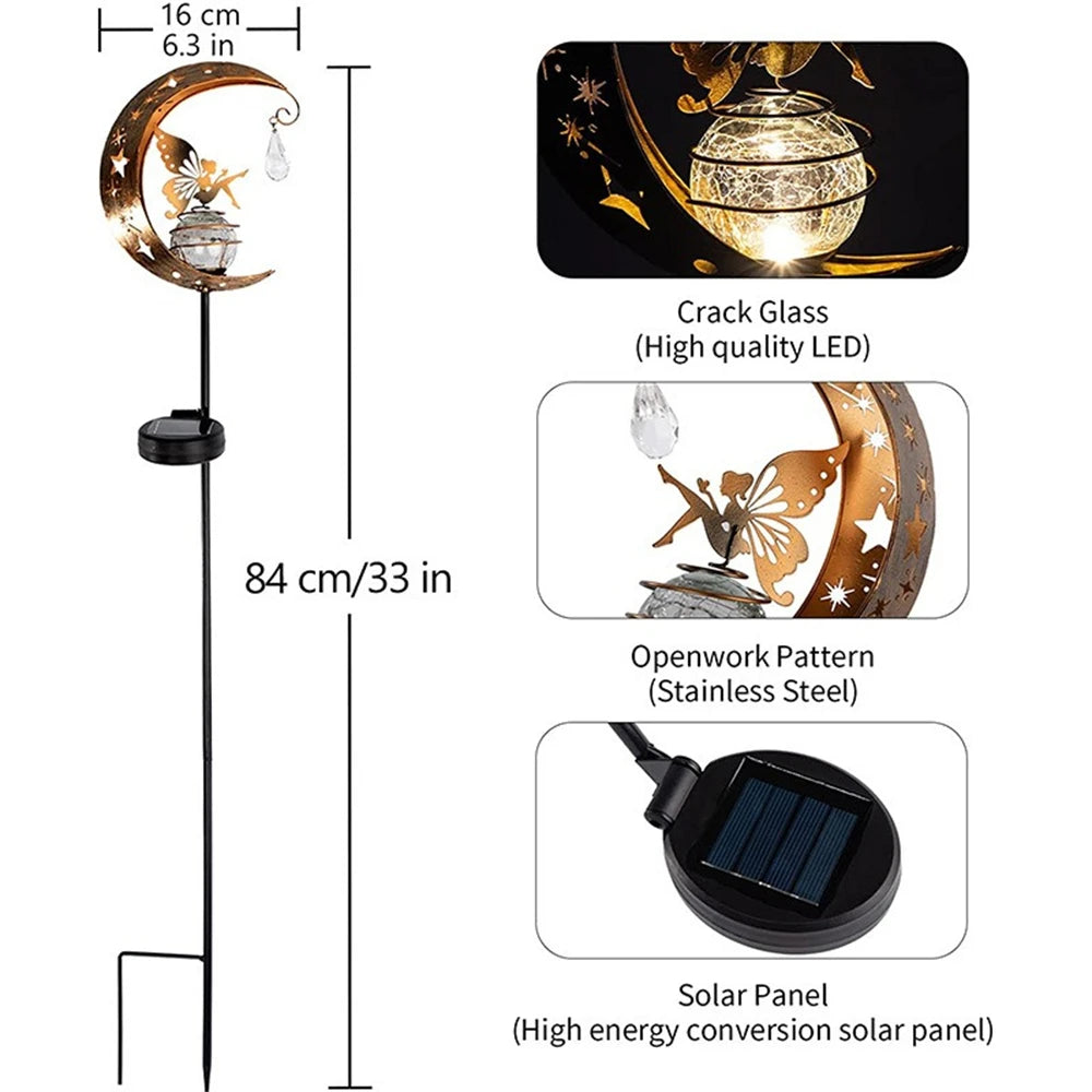 Lâmpada de fada da lua solar