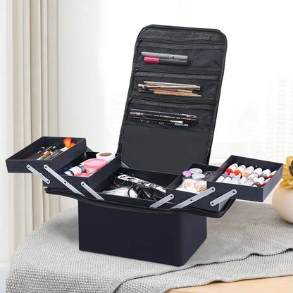 Nová velká kapacita make-up bag Multi-vrstva manikúra kadeřník vyšívací sada pro kosmetiku kosmetika