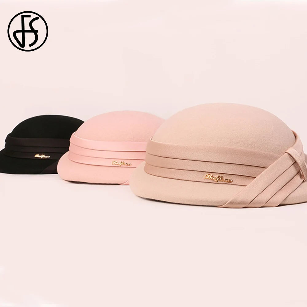 FS Elegant Millinery Fascinator Beret Hats For Women Wedding Church Church Church Partia Pillbox