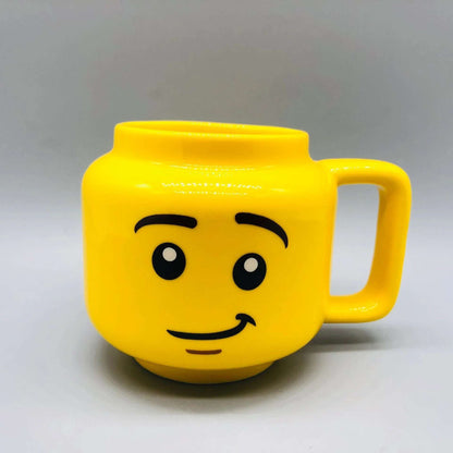 Cartoon Ceramic Mug Cup 250ML with Cute Impish Expression Figure Head Pattern Coffee Milk Tea Drinkware for Couple Friend Family